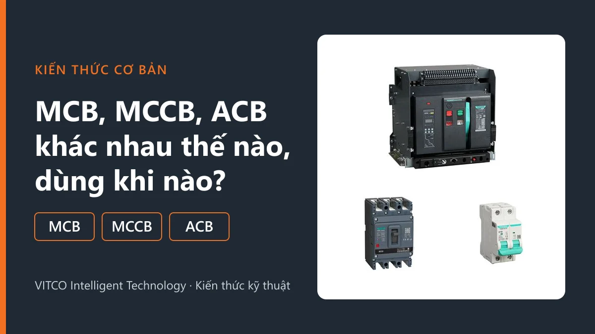 MCB, MCCB, ACB khác nhau thế nào? Khi nào dùng loại nào