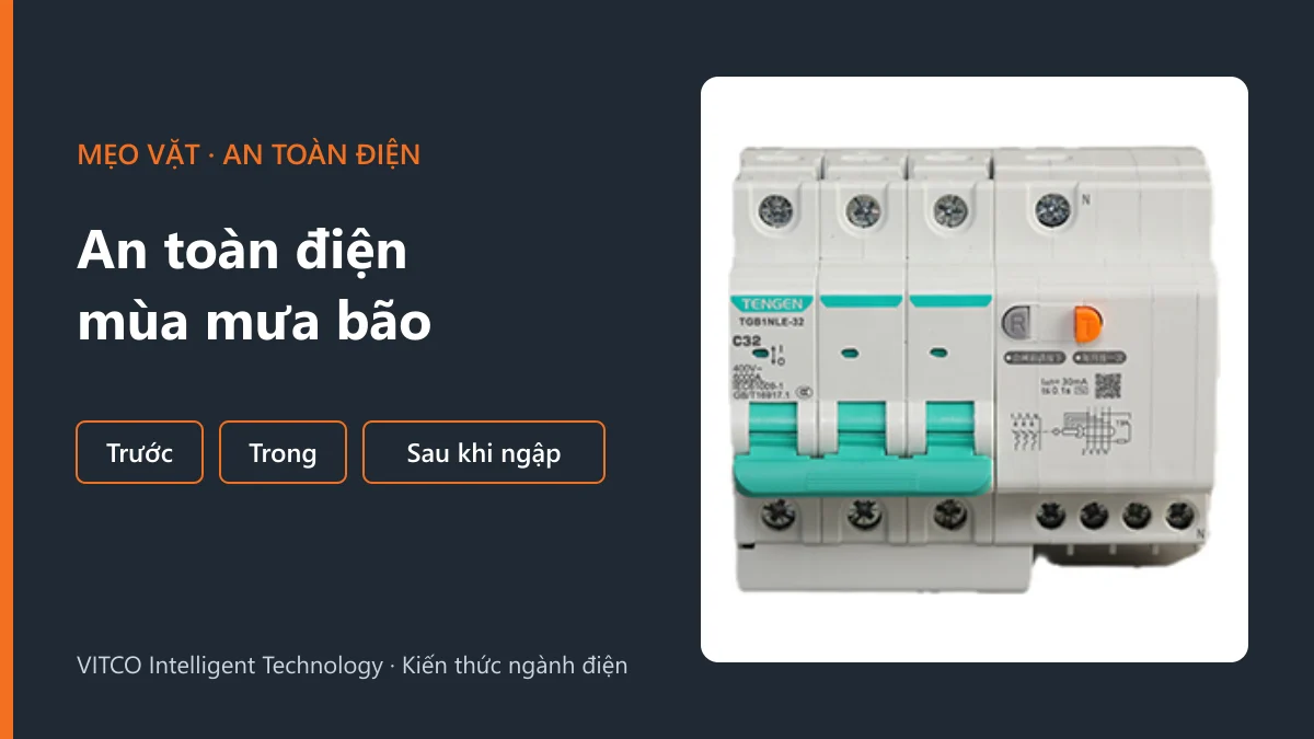 An toàn điện mùa mưa bão: việc cần làm trước, trong và sau khi ngập
