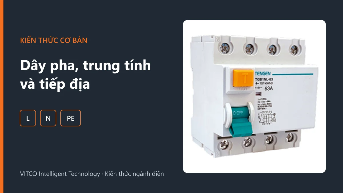 Phân biệt dây pha, dây trung tính và dây tiếp địa